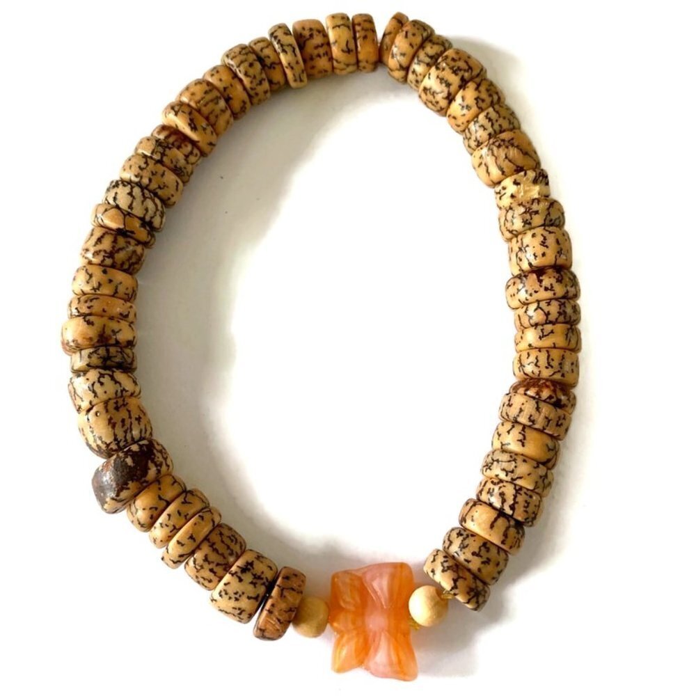 As Low As $2 Orange Butterfly & Nut Temporary Bracelet Beads